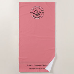 Business Logo Beach Towel Minimalist Beach Towel