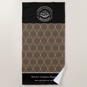 Business Logo Beach Towel Minimalist Beach Towel