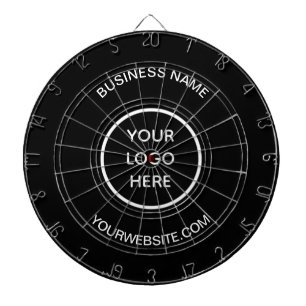 Business Logo Black Company Promotional Modern Dartboard