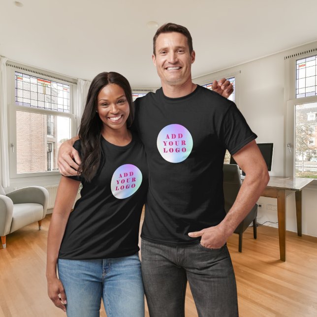 Business logo black employee workwear T-Shirt (Creator Uploaded)