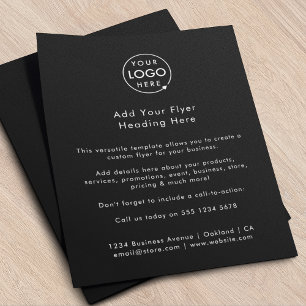 Business Logo   Black Minimalist Promotional  Flyer