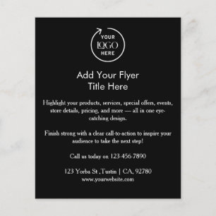 Business Logo Black Minimalist Promotional Flyer