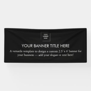 Business Logo Black Modern 6' Advertising Banner