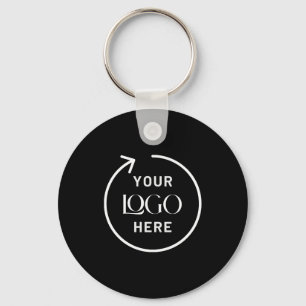 Business Logo Black   Modern Minimalist Key Ring
