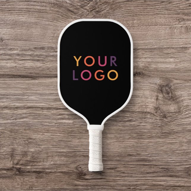 Business Logo Black Pickleball Paddle (Creator Uploaded)