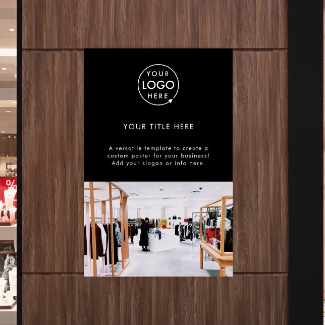 Business Logo Black Professional Promotional Photo Poster (Creator Uploaded)