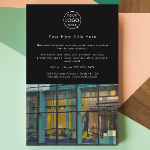 Business Logo   Black Stylish Modern Photo Flyer