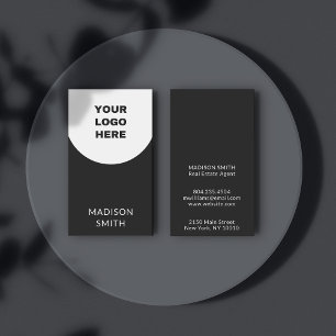Business Logo Black & White Arch Minimalist Card