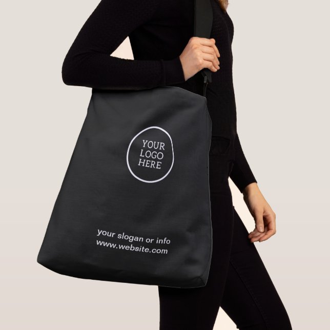 Business Logo black white Promotional  Crossbody Bag (Close Up)