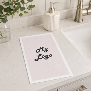 Business logo blush pink napkin