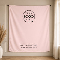 Business Logo | Blush Pink Photo Backdrop