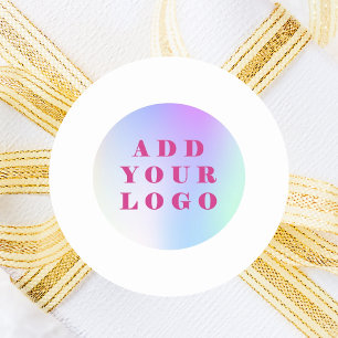 Business logo brand colour classic round sticker