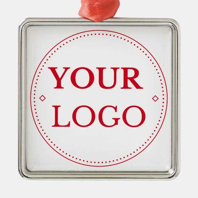 Business Logo Branded Modern  Metal Tree Decoration (Front)