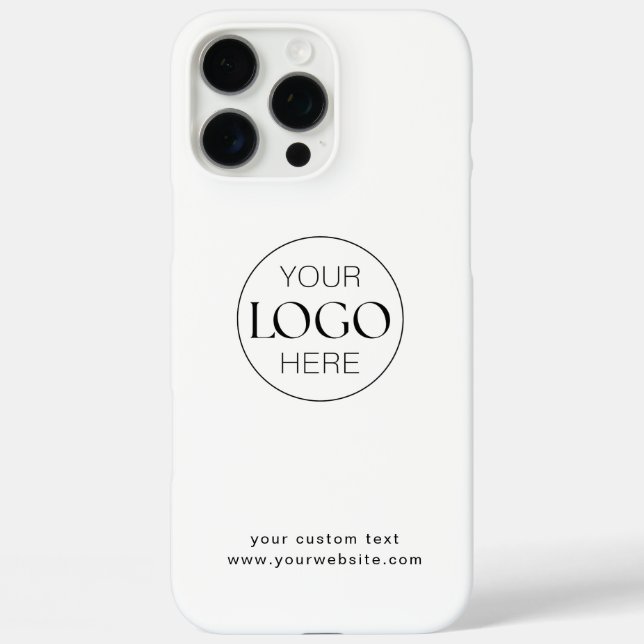 Business Logo Branded Modern Simple Case-Mate iPhone Case (Back)