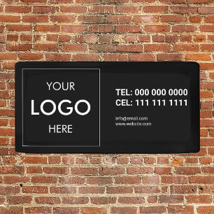 Business Logo Branding Black Banner