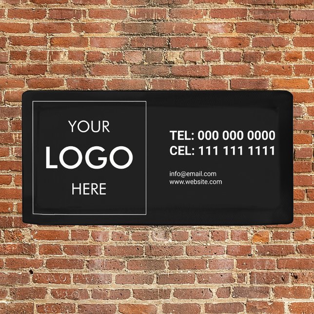 Business Logo Branding Black Banner (Creator Uploaded)