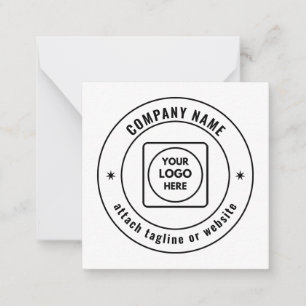 Business Logo & Branding White Note Card
