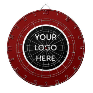 Business Logo Burgundy Company Promotional Modern Dartboard