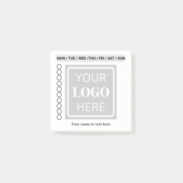 Business Logo Check List Post-it Notes (Front)