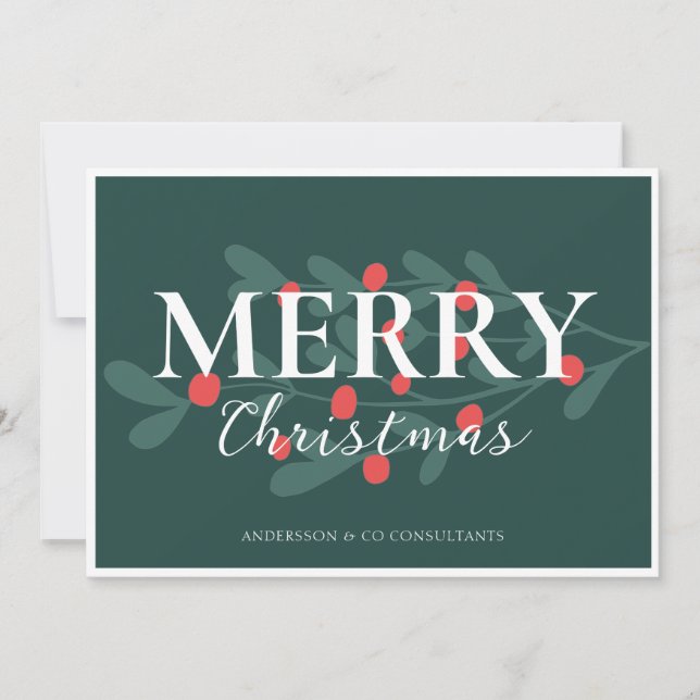 Business Logo Christmas Holiday Card (Front)