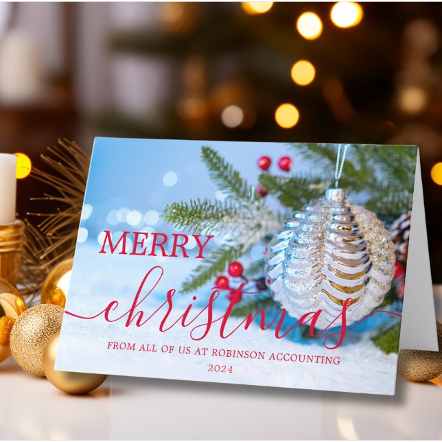 Business Logo Christmas Modern Corporate Holiday Card (Creator Uploaded)