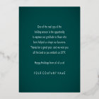 Business Logo Christmas Ornament Teal Green JOY