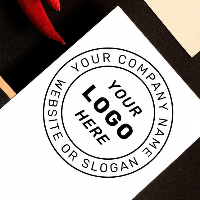 Business Logo | Circular Website & Company Name Rubber Stamp (Creator Uploaded)
