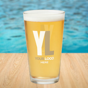 Business logo Clean minimal Company brand Beer Glass