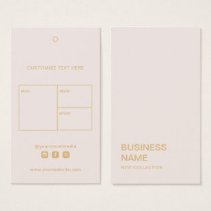 Business Logo Clothing Label Price Hang Tag