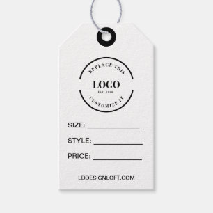 Business Logo Clothing label Price Size