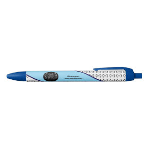 Business Logo Colour Block Pattern Name Title Blue Ink Pen