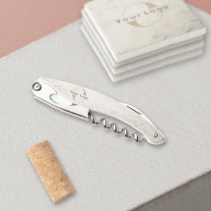 Business Logo Company black white Wine bottle Corkscrew