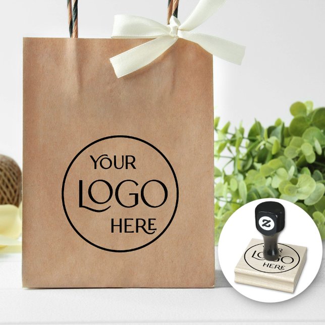Business Logo Company Branded Modern Minimalist Rubber Stamp (Creator Uploaded)