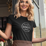 Business Logo Company Branded Staff Employee T-Shirt<br><div class="desc">A simple custom black business template in a modern minimalist style which can be easily updated with your company logo. If you need any help personalising this product,  please contact me using the message button below and I'll be happy to help.</div>