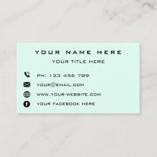 Business Logo Company Contact Info Personalised Card