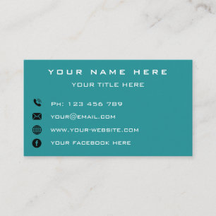 Business Logo Company Contact Info Professional  Card