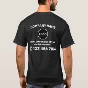 Business Logo Company Contact Information Employee T-Shirt