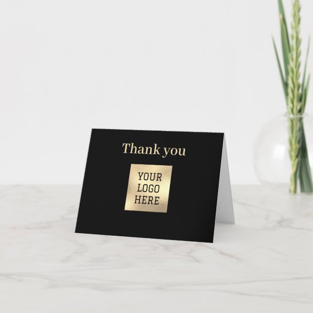 Business Logo Company Corporate Marketing  Thank You Card (Front)