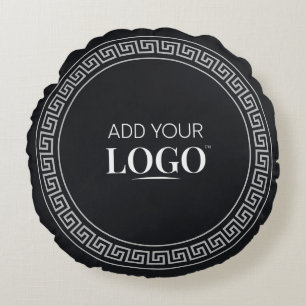 Business Logo Company Modern Corporate Promotional Round Cushion