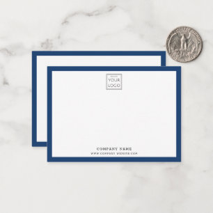 Business Logo Company Name Blue Border Budget Card
