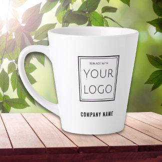 Business Logo Company Name Brand Promotional   Latte Mug