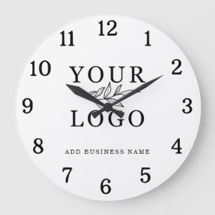 Business Logo Company Name Corporate Branded Promo Large Clock
