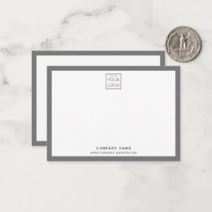 Business Logo Company Name Grey Border Budget Card