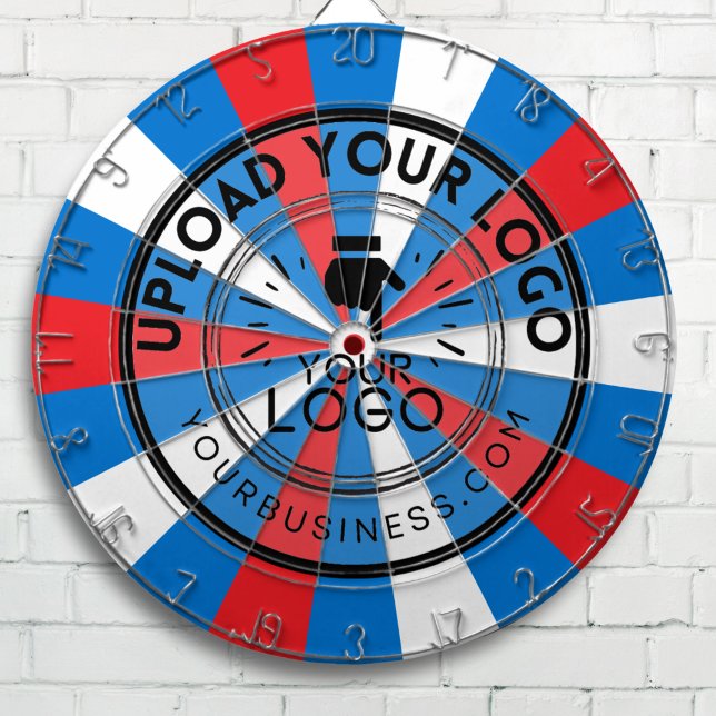 Business Logo Company Red White and Blue Dartboard (Creator Uploaded)