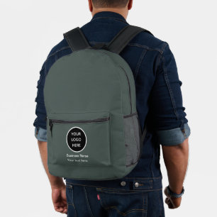 Business Logo Company Sage Promotional Branding Printed Backpack