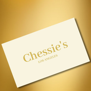 Business Logo Cream Simple Minimal Professional Card