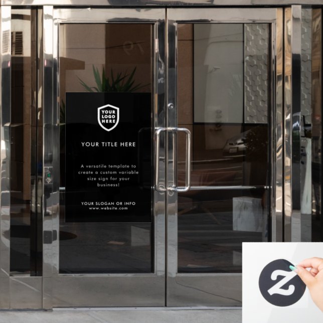 Business Logo | Create Your Own Modern Black (Office Door)