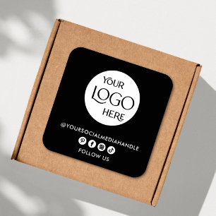 Business Logo Create Your Own Social Media Modern Square Sticker