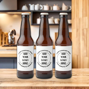 Business Logo Custom  Beer Bottle Label