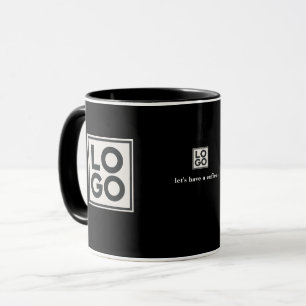 Business Logo Custom Black Mug